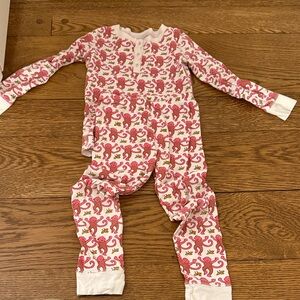 Roller Rabbit Pink Monkey Print Pajama Top